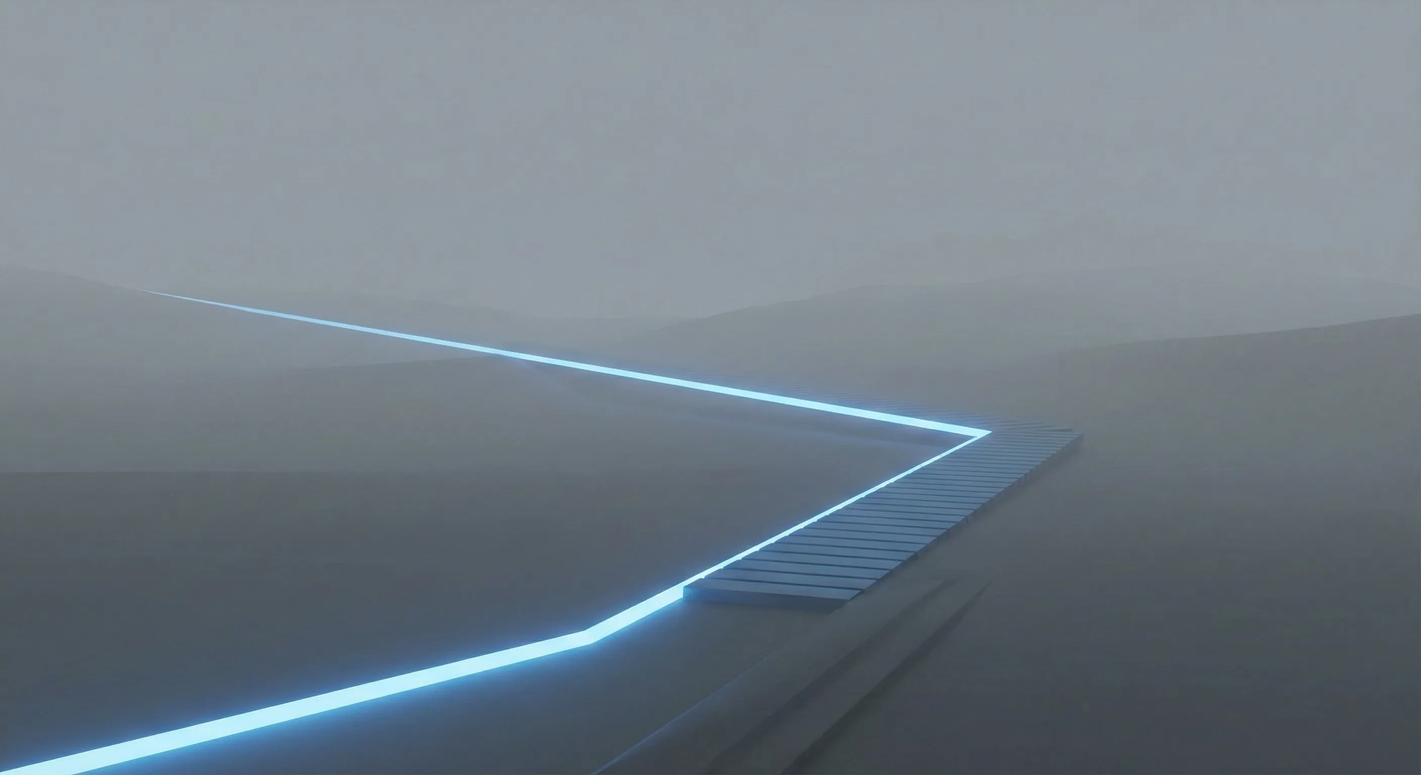 A glowing digital path cutting through the fog of operational silence.
